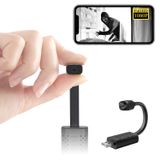 En Küçük Kablosuz WiFi USB Kamera, HD1080P Mini Casus USB Kamera, Bebek Monitörü, Video Kaydı Canlı Beslemeli Dadı Kamerası, Gece Görüşü, Hareket Algılama, iOS Android APP ile Güvenlik için Bulut