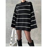 En Moda Balıkçı Yaka Triko Siyah Renkli Erkek Çocuk Kazak Uzun Kol Casual Stil - Standart