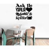 En Özeli Aşk Ile Yapılır Kahve Köşesi Duvar Panosu