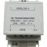 En Parlak Zil Trafosu 15 Volt 15 Watt Raylı Trafo
