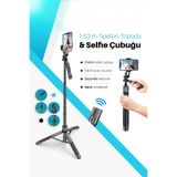 EN SİGA 153 CM Kablosuz Selfie Tripod Standı Katlanabilir Monopod Aksiyon Kameraları Akıllı Telefonlar