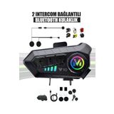 EN SİGA 2 Intercom Bağlantılı Su Geçirmez Motosiklet Kask Bluetooth 5.3 300m Intercoom 2.000mah