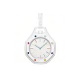 EN SİGA Askılı Analog Çanta Saati Sekizgen Taşlı Bag Charm Aksesuar