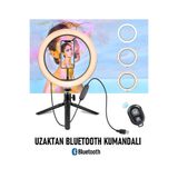 EN SİGA Bluetooth Kumandalı Masa Ayaklı 10 Inç Led Ring Lıght Influencer Youtuber Tiktok Makyaj Işığı