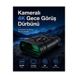 EN SİGA Kameralı 4K Gece Görüş Dürbünü 36 MP Kayıt 2.4 İnç LCD Ekran 8X Dijital 5X Optik Zoom