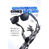 EN SİGA Kameralı Akıllı Yapay Zekalı Güneş Gözlüğü 8 MP 1080P Video Bluetooth Sesli