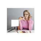 EN SİGA Megalux Mini Masa Ayaklı Kare 10 Inç Profesyonel Fotoğraf Ve Video Çekim Işığı Ring Lıght Stüdyo