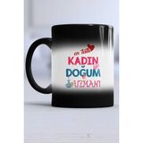 En Tatlı Kadın Doğum Uzmanı Hediye Kupa Bardak Sihirli - 1 Adet - 300 ml - Siyah