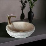En Trend 11 Hale Traverten Batarya Çıkışlı Dışı Patlatma Lavabo-261 - Gri