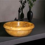 En Trend 11 Karen Sarı Traverten Çanak Başlıklı Lavabo-248 - Gri