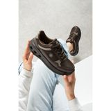 EN7 Kahverengi Kadın Erkek Unisex Sneaker Kalın Taban Konforlu Günlük Spor Ayakkabı 511