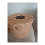 ENA Jüt, hasır, çöp kovası, mutfak çöp kovası, banyo çöp kovası, modern kova, jüt kova 25*20