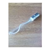 enas kozmetik Doldurulabilen Parfüm Cam Şişe 10 ml 3 Adet Metal Kapak Gümüş Renk