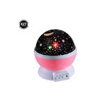 Enashop Renkli Yıldızlı Gökyüzü Projeksiyon Gece Lambası Pembe 36 X 50