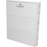 Enazon 3x4 Düşer Kapaklı Modern Tasarımlı Beyaz Metal Ayakkabılık 12 Çift Kapasiteli 3 Raflı