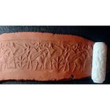 Enb Ceramic10 cm Doku Silindiri Sümer Antik Silindir Mühür Seramik&polimer Kil Desen Oklavası-Sümer5 - 1 Adet