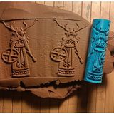 Enb Ceramic10 cm Seramik & Polimer Kil Kalıp Doku Rulosu Desen Oklavası