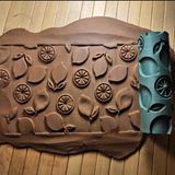 Enb Ceramic12 cm Limon Seramik & Polimer Kil Doku Rulosu Desen Oklavası - 1 Adet