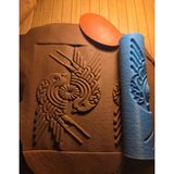 Enb Ceramic15 cm Seramik Doku Rulosu Polimer Kil Desen Oklavası - 1 Adet