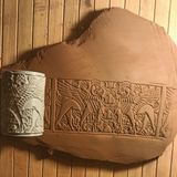 Enb Ceramic6 cm Asur Koç Başlı Sfenks Desen Oklavası Desen Rulosu Seramik & Polimer Kil Için Uyumlu- Asurkoç - 1
