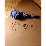 Enb CeramicGüneş Desenli 3 Lü Seramik&polimer Kil&kurabiye Kalıbı - 1