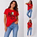 Enb1r Moda Italy Yazılı Italyan Bayrak Renkleri Baskılı Kırmızı Unisex Premium Basic T-Shirt