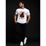 Enb1r Moda Türkiye Taraftar Tişörtü Unisex Ay Yıldız Bozkurt Baskı Detaylı Bej Premium T-Shirt - Beyaz - 2XL