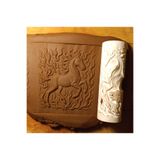 Enbceramic 12 CM AT SERAMİK POLİMER KİL DOKU RULOSU DESEN OKLAVASI