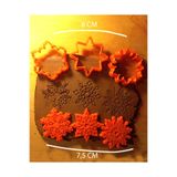 Enbceramic 3 LÜ 7,5 CM KAR TANESİ KURABİYE-SERAMİK-POLİMER KİL KALIP