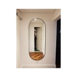 Enc Home İki Tarafı Oval Konsol Ve Boy Aynası 160x60 Cm Siyah