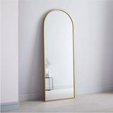 Enc Home Metal Çerçeveli Oval Ayna 180x70 cm Yatak Odası ve Salonlar için Şık Tasarım