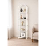 enc home Mini Ütopya Metal Kitaplık Ve Dekoratif Raf 150x40x30 beyaz