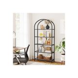 enc home siyah ütopya metal kitaplık ve raf 150x70x40