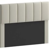 Enc Home Tek Kişilik MDF Keten Kumaş Baza Başlığı 90x100 cm – Modern ve Minimalist Tarzda Yatak Odası Dekoru - Krem - 90 x 100 cm