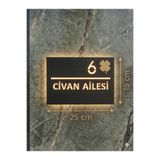 ENCİVA KİŞİYE ÖZEL AHŞAP LEDLİ KAPI İSİMLİĞİ DEKOTARİF KAPI TABELASI