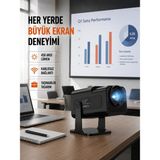ENCO Mey Ithalat® Wifi6 ve Bluetooth 5.4 Destekli LED Projektör - HCS350PRO Yeni Nesil
