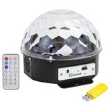 Enco Store Magicvoice USB Mp3 Blueooth Destekli Kumandalı Hoparlörlü Yarım Dünya Sihirli LED Disko Topu - Çok Renkli