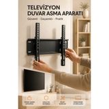 Enco Store Yüksek Taşıma Kapasiteliniversal Tv Duvar Askı Aparatı 32-42 Inç Güvenli Sabitleme Sistemi - Çok Renkli