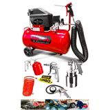 Ençok Tercih Edilen 2Hp 50 Full Pakethava Kompresörü Boya,Lastik,Mazot Temizleme 5Pcs Havalı Kit