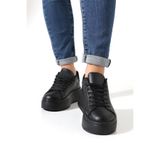 Encool Kadın Siyah Kalın Taban Günlük Rahat Spor Ayakkabı | Yumuşak Tabanlı, Rahat ve Şık Sneaker Modeli