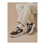 Encool Kahvrengi Kalın Taban Kadın Sneaker – Günlük Rahat, Modern Çizgili Spor Ayakkabı