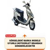 Encover Suzuki An 125 Hk Reflektörlü Siyah-Gri (Arka Çanta Uyumlu) Motosiklet Brandası,motor Branda Motor Örtüsü (Güvenlik Kilidi ve Bağlantı Tokalı) - Siyah Gri - Reflektörlü Arka Çanta UYUMLU
