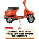 Encover Vespa Px 200 Reflektörlü Siyah (Arka Çanta Uyumlu) Motosiklet Brandası,motor Branda Motor Örtüsü (Güvenlik Kilidi ve Bağlantı Tokalı) - Siyah - Reflektörlü Çanta UYUMLU