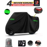 Encover Yamaha X-Max 400 Tech Max Reflektörlü Siyah (Arka Çanta Uyumlu) Motosiklet Brandası,motor Branda Motor Örtüsü (Güvenlik Kilidi ve Bağlantı Tokalı) - Siyah - Reflektörlü Çanta UYUMLU