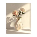 END Design Lavin Spiral Bioplastik Modern Dekoratif Vazo – 21 cm Lüks Tasarım Obje - Bej (Çiçekler Dahil Değildir)