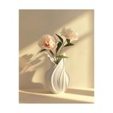 END Design Lavin Spiral Bioplastik Modern Dekoratif Vazo – 21 cm Lüks Tasarım Obje - Beyaz (Çiçekler Dahil Değildir)