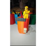 End Design Studio Blok Uyumlu Kalemlik | Modüler Yapı Taşlarıyla Tasarlanmış Eğlenceli Masa Üstü Organizer - Turuncu