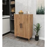 Enda Home Collection 3 Raflı 2 Kapaklı Çam Çok Amaçlı Dolap