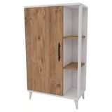 Enda Home Collection 6 Raflı Kapaklı 97x65x32 CM Çam Beyaz Çok Amaçlı Dolap