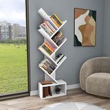 ENDA HOME COLLECTION Erine Zikzak 8 Raflı Kitaplık Beyaz